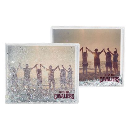 Custom Silver Glitter Acrylic Desktop Photo Frame with Imprint