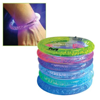 Custom Flashing LED Bubble Bracelet with Imprint Custom Flashing LED Bubble Bracelet with Imprint