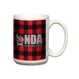 Custom 15 Oz. Northwoods Mug - Red with Black
