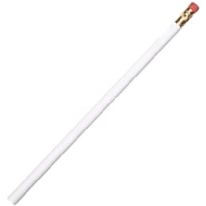 Custom Round Pioneer Pencil - White