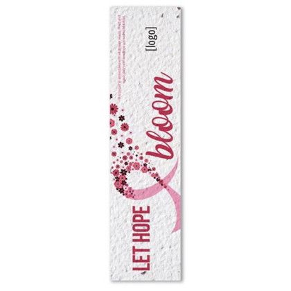 Custom Breast Cancer Awareness Seed Paper Bookmark  - Design E
