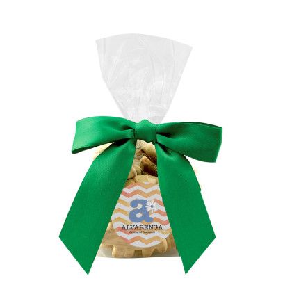 Custom Mug Stuffers - Animal Crackers with Green Bow Custom Mug Stuffers - Animal Crackers with Green Bow