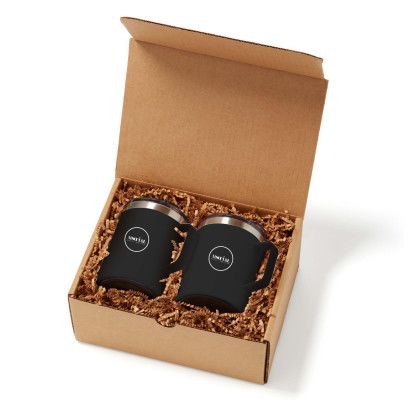 Custom Coffee Mug Gift Set - Black