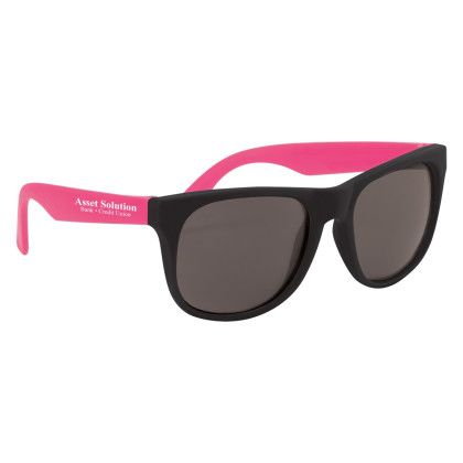 Sunglasses - Black with Pink