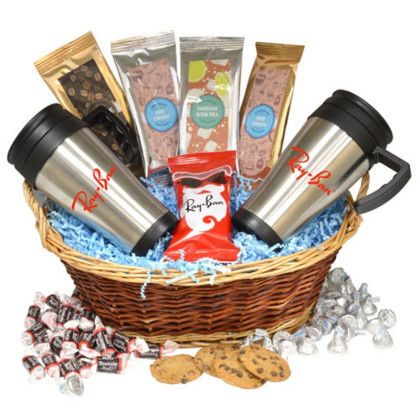 Custom Premium Mug Gift Basket-Tootsie Rolls
