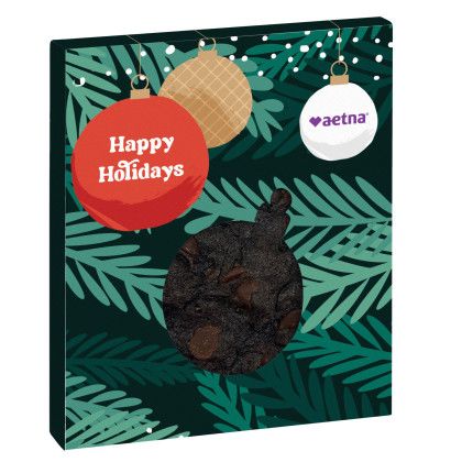 Custom Holiday Ornament Window Box - Double Chocolate Chunk Cookie