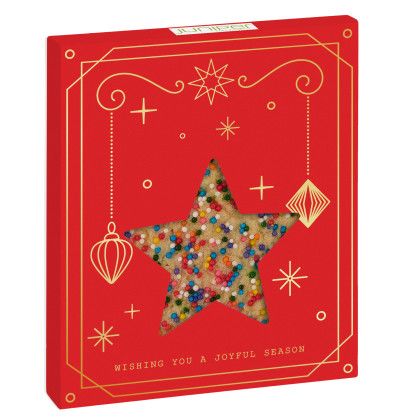 Custom Holiday Star Window Box - Sugar Cookie with Rainbow Nonpareils