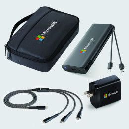 Custom Executive Laptop Charging Kit - Upgrade Fee for Multiple Imprint Colors
