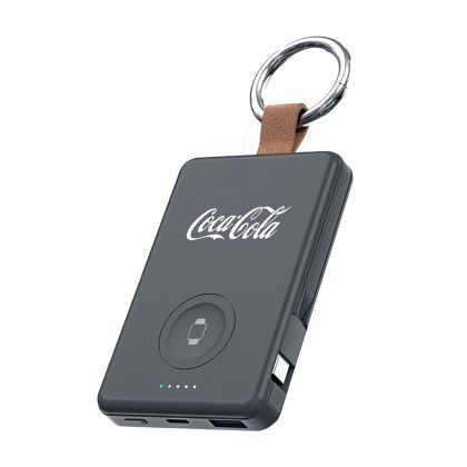 Custom 5,000 mAh Power Bank with Apple & Samsung Watch Charging - Black