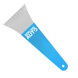 Heavy Duty Polar Ice Scraper - 10 Inch - Cyan Handle with Clear Blade