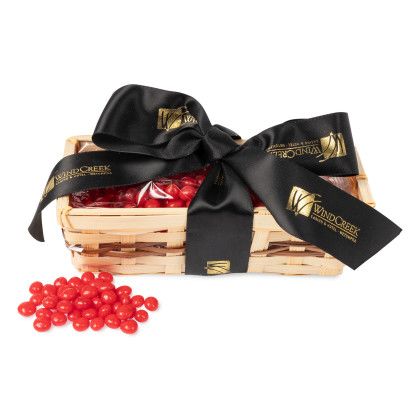 Custom Gift Basket with Cinnamon Imperials Custom Gift Basket with Cinnamon Imperials