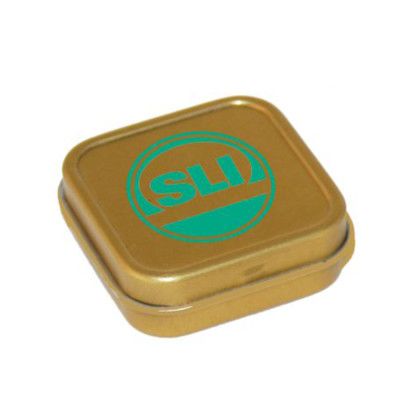 Custom Square Mint Tin - Gold