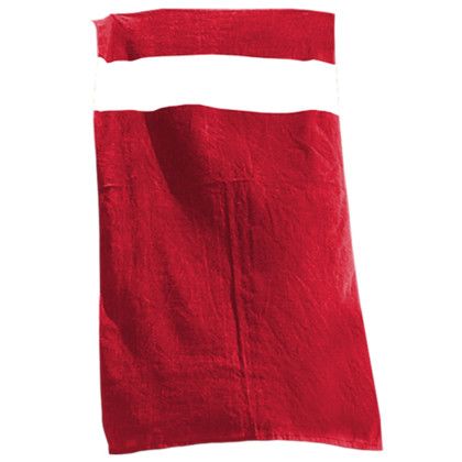 Custom Classic Rugby Stripe Beach Towel - Red/White