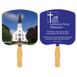 Custom Church Fan with One Color Imprint