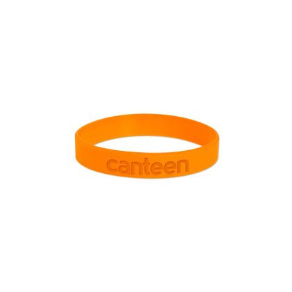 Custom USA Debossed Silicone Bracelet - Orange Custom USA Debossed Silicone Bracelet - Orange