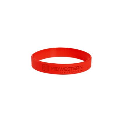 Custom USA Debossed Silicone Bracelet - Red Custom USA Debossed Silicone Bracelet - Red
