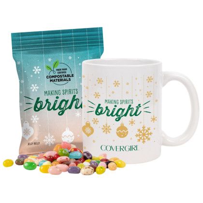 Custom Mug set with Jelly Belly in Compostable Digibag Custom Mug set with Jelly Belly in Compostable Digibag