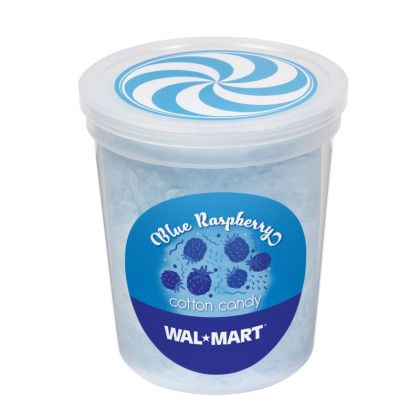 Custom Cotton Candy Tub with Custom Label - Blue Raspberry Custom Cotton Candy Tub with Custom Label - Blue Raspberry