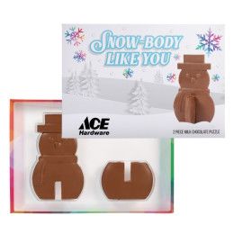 Custom 3D Puzzle Milk Chocolate Snowman