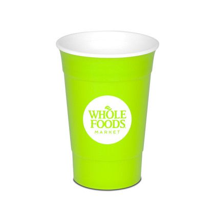 Custom DoubleChill Party Cup 16 oz. - Lime Green