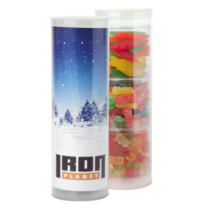 Custom Clever Candy 3 Piece Gift Tube with Gummy Candy - Full-Color Custom Clever Candy 3 Piece Gift Tube with Gummy Candy - Full-Color