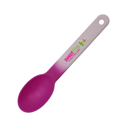 Custom Deluxe Mood Spoon - Full Color Digital - Frosted to Magenta Custom Deluxe Mood Spoon - Full Color Digital - Frosted to Magenta