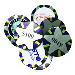Custom Decorated Milk Chocolate Poker Chips - Full-Color