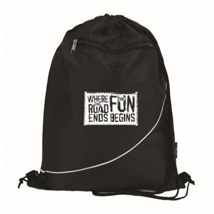 Custom Eco-Friendly RPET Drawstring Bag - Black