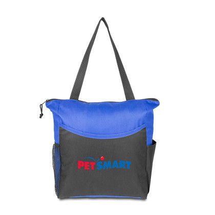 Custom Two-Tone Promotional Campaign Tote Bag - Blue