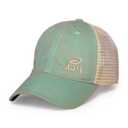 Custom Merrimack Hat Co. Austin Vintage Trucker - Azul/Tan