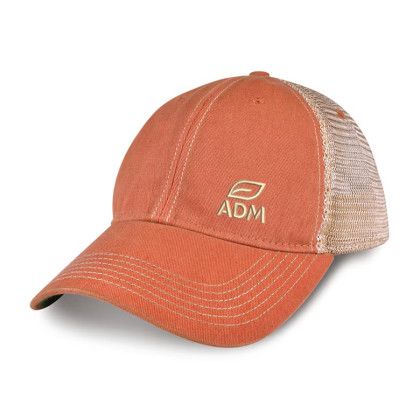 Custom Merrimack Hat Co. Austin Vintage Trucker - Orange/Tan