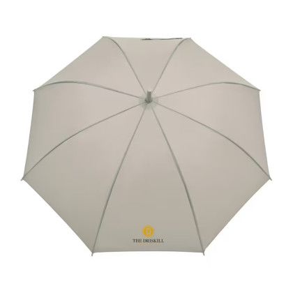 Custom Elements 50" Recycled Auto Open Hospitality Umbrella - Tan - Top
