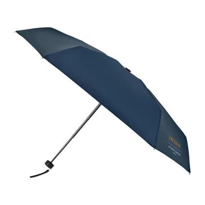 Custom Elements 39" Recycled Manual Mini Folding Umbrella - Navy