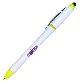 Custom 3 in 1 Highlighter/Pen/Stylus - Yellow