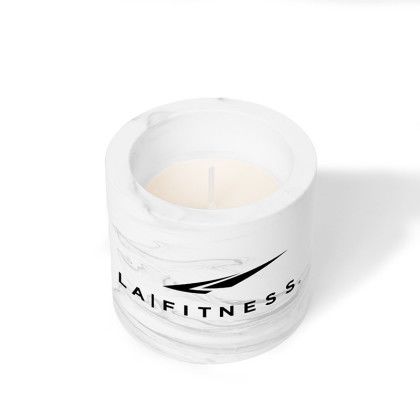 Custom ZenGlow Soy Candle in Plaster Jar - Top of Candle Custom ZenGlow Soy Candle in Plaster Jar - Top of Candle