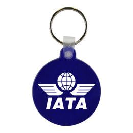 Custom Circle Key Fob - Translucent Blue