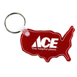 Custom USA Key Fob - Translucent Red