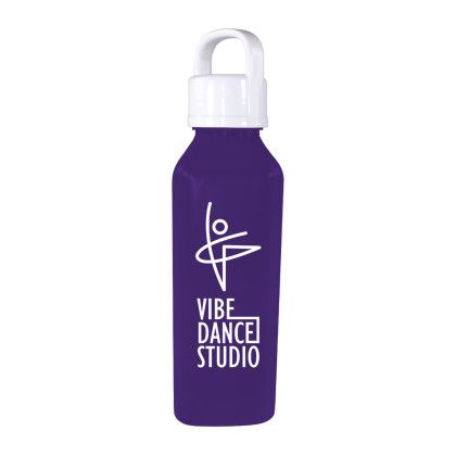 Custom 24 oz. Classic Edge Bottle with Handle Lid - Purple