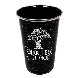Custom 17 oz. Speckled Enamelware Tumbler - Black