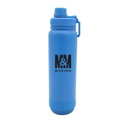 Custom 24 oz. Recycled Stainless Speaker Bottle - Blue