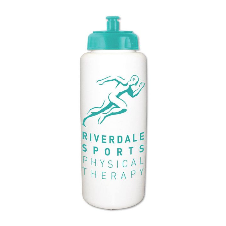 Custom MicroHalt 32 oz. Grip Bottle with Push 'n Pull Cap