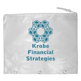Custom All Purpose Zip Pouch - Clear with White