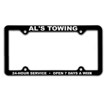 Custom Thin Panel License Plate Frames - Black