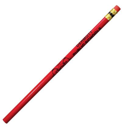 Custom Round Promoter Pencil - Red