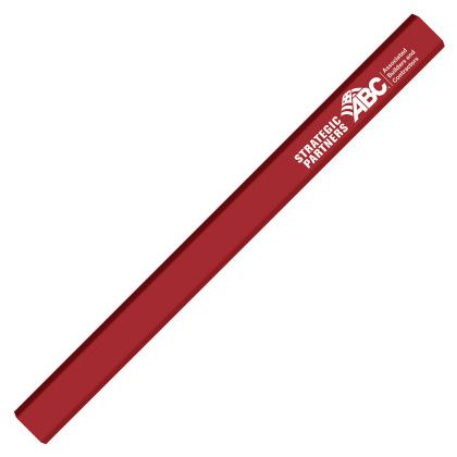 Custom Matte Carpenter Pencil - Red