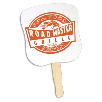 Custom Hourglass Shape Hand Fan with Imprint
