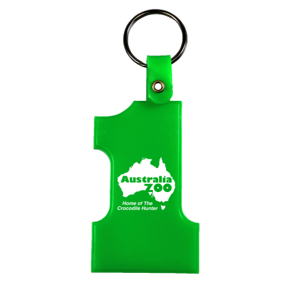 Custom Number One Key Tag - Neon Green