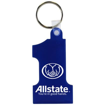 Custom Number One Key Fob - Translucent Blue Custom Number One Key Fob - Translucent Blue