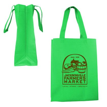 Custom Thrifty Grocery Tote Bag - Lime Green