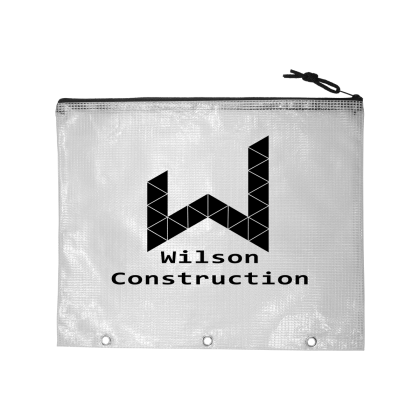 Custom All Purpose Zip Pouch - Clear with Black